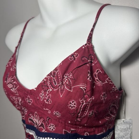NWT Free People Red Bandana Cropped Top Boho Festival Coastal Cowgirl Western - Picture 4 of 10